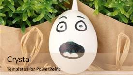  Presentation with white and green - Presentation having dodgers - white egg with funny face background and a  colored foreground