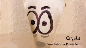  Presentation with egg - Beautiful presentation featuring dodgers - white egg with funny face backdrop and a coral colored foreground