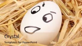  Presentation with straw - Cool new presentation theme with dodgers - white egg with funny face backdrop and a  colored foreground