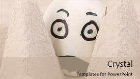  Presentation with egg - Audience pleasing slide deck consisting of dodgers - white egg with funny face backdrop and a soft green colored foreground