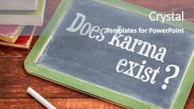  Presentation with karma - Cool new theme with does karma exist a question backdrop and a  colored foreground