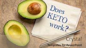  Presentation with ketogenic diet - PPT layouts with does-keto-work-handwriting background and a coral colored foreground