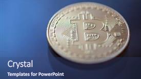  Presentation with blue gold - Slide deck consisting of dof on blue glass background background and a  colored foreground