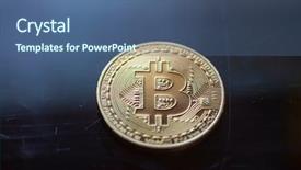  Presentation with blue gold - Audience pleasing PPT theme consisting of dof on blue glass background backdrop and a  colored foreground