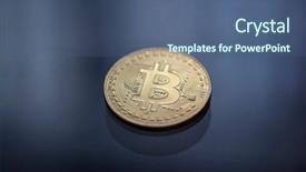  Presentation with blue gold - Slide set consisting of dof on blue glass background background and a  colored foreground