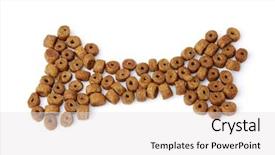  Presentation with biscuit - Slide set with dog biscuit treats background and a light gray colored foreground