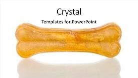  Presentation with bone - Presentation theme with dog bone isolated on white background and a white colored foreground