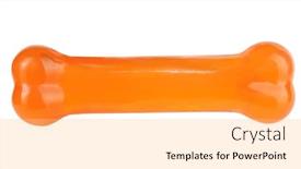  Presentation with bone - Theme featuring dog-bone-orange-pet-toy background and a yellow colored foreground