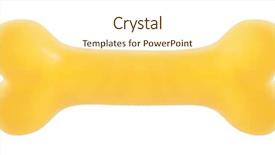  Presentation with bone - PPT theme consisting of dog bone yellow pet toy background and a cream colored foreground