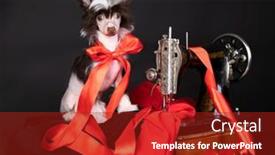  Presentation with dog - Presentation theme having dog-breed-hairless-chinese-dog background and a crimson colored foreground
