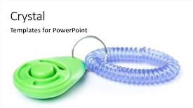  Presentation with reinforcement - PPT theme with dog clicker - positive reinforcement training background and a white colored foreground