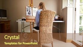  Presentation with charcoal - Cool new slides with dog from photograph in charcoal backdrop and a tawny brown colored foreground