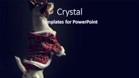  Presentation with dog christmas - Cool new slide set with dog-in-a-christmas-costume backdrop and a navy blue colored foreground