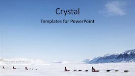  Presentation with number - Presentation consisting of dog sled - number of dogsleds background and a teal colored foreground