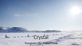  Presentation with expedition - Cool new presentation theme with dog sled expedition across backdrop and a light blue colored foreground