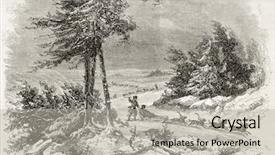  Presentation with old dog - PPT layouts having dog sledge old illustration created background and a  colored foreground