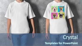  Presentation with design - Colorful theme enhanced with dog template - t-shirt design concept - boy backdrop and a ocean colored foreground