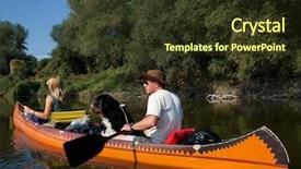  Presentation with couple - Audience pleasing PPT layouts consisting of dog water - young couple enjoying a trip backdrop and a  colored foreground