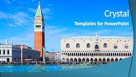  Presentation with saint - PPT layouts having campanile and doge's palace background and a gray colored foreground