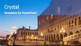  Presentation with square - Presentation enhanced with doge's palace at san background and a teal colored foreground