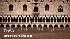  Presentation with water - Amazing theme having doge's palace over water backdrop and a  colored foreground