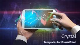  Presentation with statistics - Amazing theme having doge - hand touching tablet with worldwide backdrop and a wine colored foreground