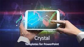  Presentation with tablet - Presentation theme consisting of doge - hand touching tablet with worldwide background and a navy blue colored foreground