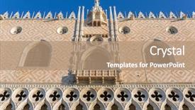  Presentation with historical building - Audience pleasing slide set consisting of historical building of doge's backdrop and a coral colored foreground