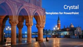  Presentation with historical buildings - Amazing presentation design having doge - historical buildings at piazza san backdrop and a  colored foreground