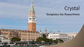  Presentation with carmen san diego - Slides with doge - waterfront view at san marco background and a light blue colored foreground