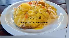  Presentation with brazil - Slide deck with dogfish-moqueca-traditional-dish background and a gold colored foreground