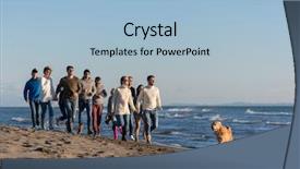  Presentation with friends - Amazing presentation theme having dogs beer - group of young friends spending backdrop and a light blue colored foreground