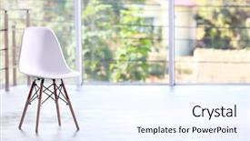  Presentation with dogwood - Cool new PPT layouts with dogwood - chair in the yard backdrop and a sky blue colored foreground