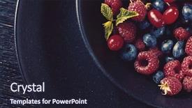  Presentation with free organic cosmetic - Slide deck with dogwood - close up of bowl full background and a  colored foreground