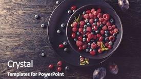  Presentation with old wooden table food - Cool new theme with dogwood - summer fruit on black wooden backdrop and a  colored foreground