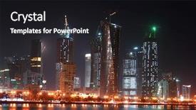  Presentation with qatar - Colorful presentation enhanced with doha qatar - night scene backdrop and a black colored foreground