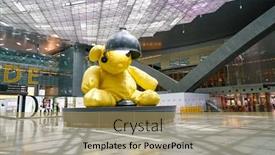  Presentation with airport city - Cool new slides with doha-qatar-circa-june-2017 backdrop and a yellow colored foreground