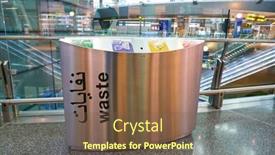  Presentation with airport city - PPT layouts with doha-qatar-circa-june-2017 background and a tawny brown colored foreground