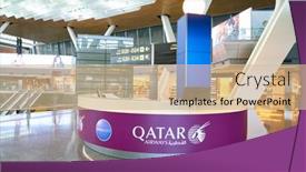  Presentation with airport city - Amazing slides having doha-qatar-circa-june-2017 backdrop and a soft green colored foreground