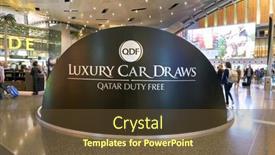  Presentation with qatar - Slide deck having doha-qatar-circa-may-2017 background and a tawny brown colored foreground