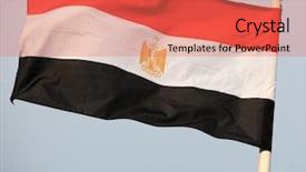  Presentation with qatar flag - Presentation theme having doha qatar during an international background and a coral colored foreground