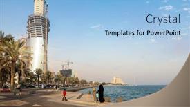  Presentation with create - Presentation design enhanced with doha-qatar-november-18-2007 background and a light blue colored foreground