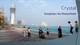  Presentation with create - Colorful presentation enhanced with doha-qatar-november-18-2007 backdrop and a sky blue colored foreground