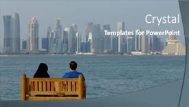 Presentation with qatar - Theme having doha-qatar-november-4-2017 background and a gray colored foreground