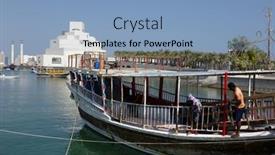  Presentation with islamic art - Cool new PPT theme with doha-qatar-november-6-2017 backdrop and a light blue colored foreground