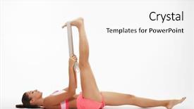  Presentation with motivation - Audience pleasing PPT layouts consisting of doing a exersize with resistance backdrop and a white colored foreground