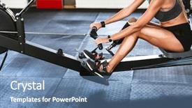  Presentation with crossfit fitness trx training exercises - Slides featuring doing abs exercises on training background and a  colored foreground