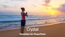  Presentation with posture - Audience pleasing presentation consisting of awana - woman doing ashtanga vinyasa yoga backdrop and a tawny brown colored foreground