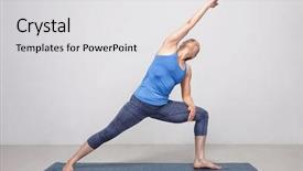  Presentation with yoga - Theme enhanced with awana - woman doing ashtanga vinyasa yoga background and a light gray colored foreground
