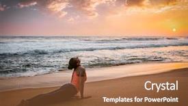  Presentation with sun salutation - Presentation theme having doing ashtanga vinyasa yoga surya background and a red colored foreground